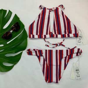 NWT B. Swim Halter Bikini Top + cheeky Bottom 2PC SET XS Small medium Large